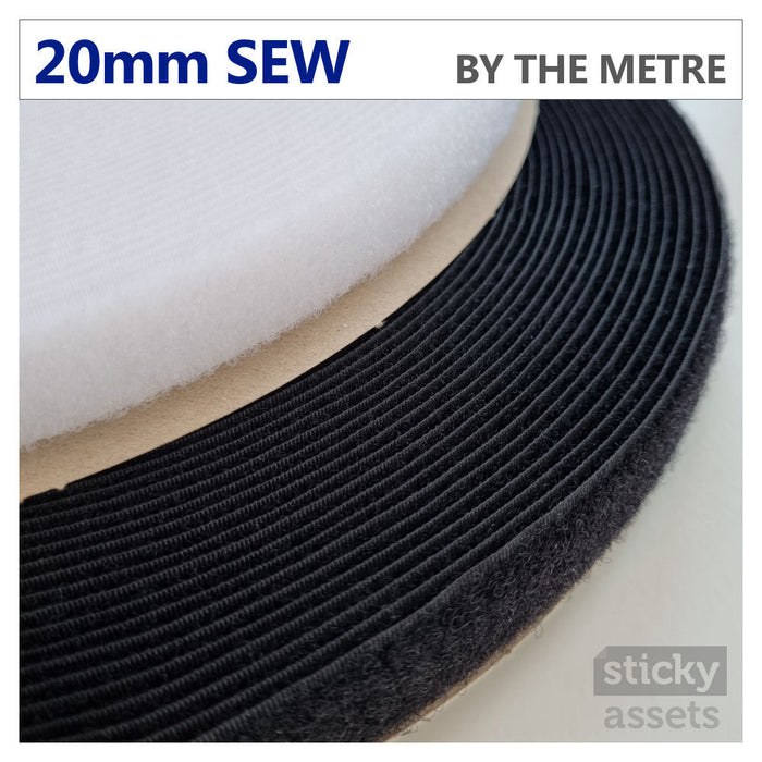VELCRO® Brand Sew-On/Stitch Hook & Loop, 20mm