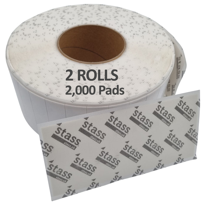 1000 Number Plate Sticky Pads, STASS® PlateFit™